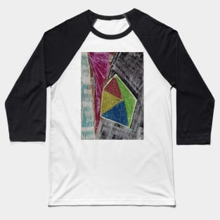 Geometry Oil Pastel Composition Baseball T-Shirt